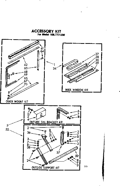 Accessory kit parts