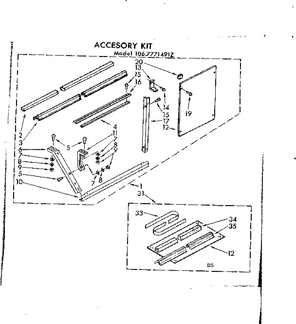 Accessory kit parts