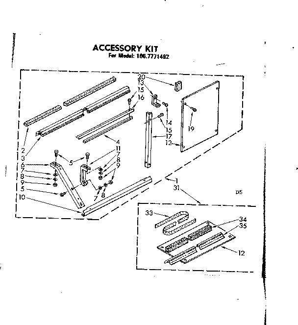 Accessory kit parts