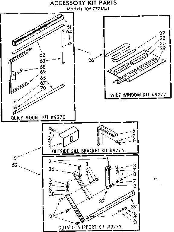 Accessory kit parts