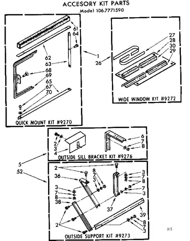 Accessory kit parts