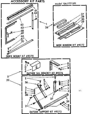 Accessory kit parts