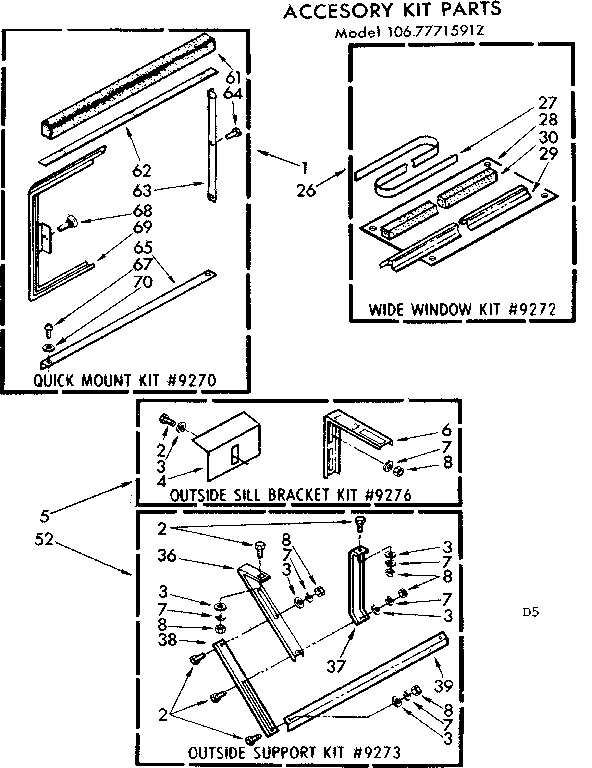Accessory kit parts