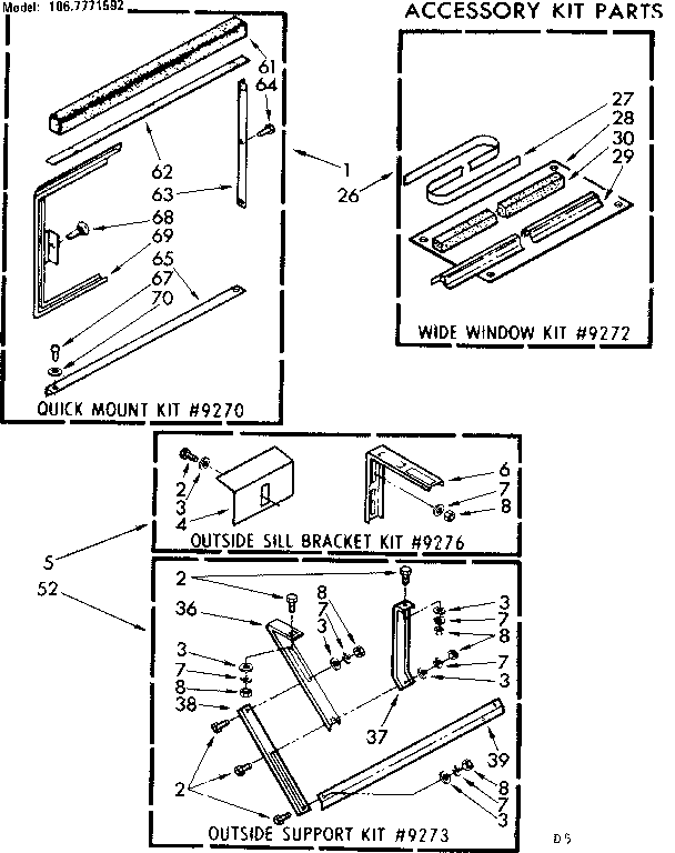Accessory kit parts