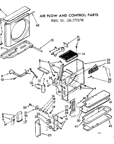 Air flow and control parts