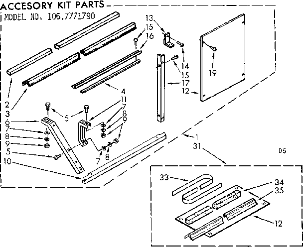 Accessory kit parts