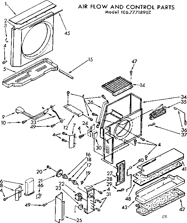 Air flow and control parts
