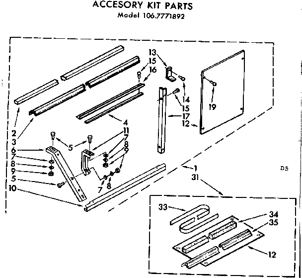 Accessory kit parts