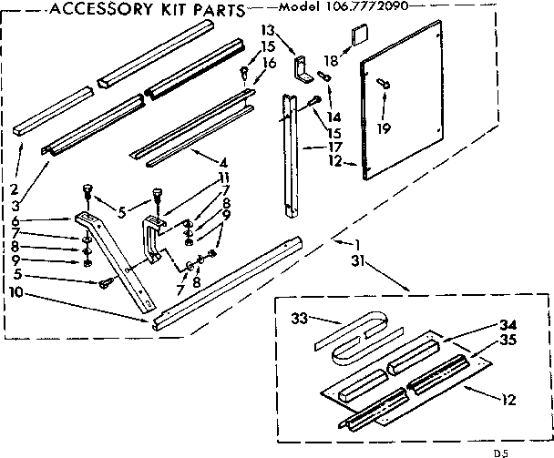 Accessory kit parts