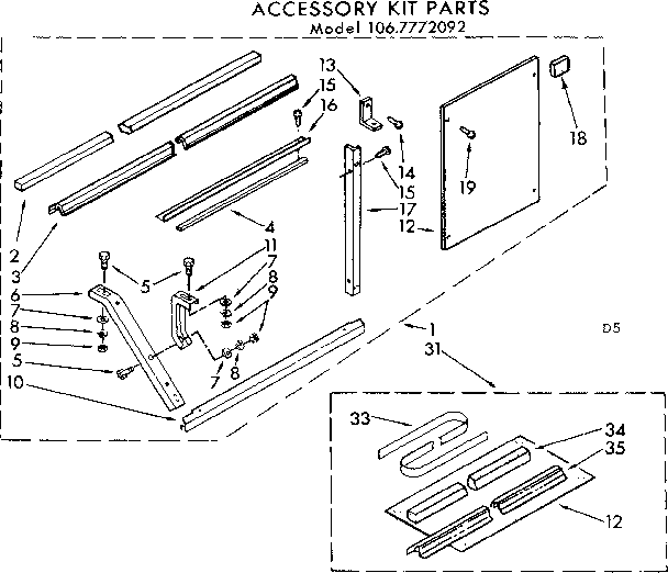 Accessory kit parts