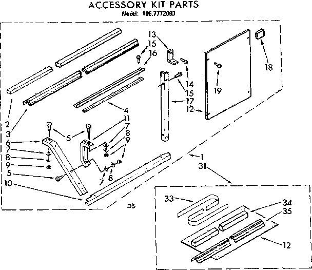 Accessory kit parts