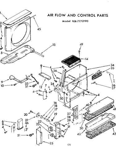 Air flow and control parts