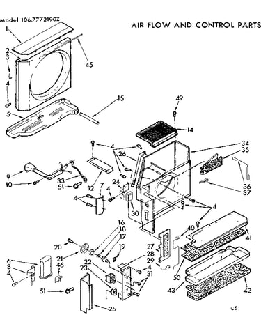 Air flow and control parts
