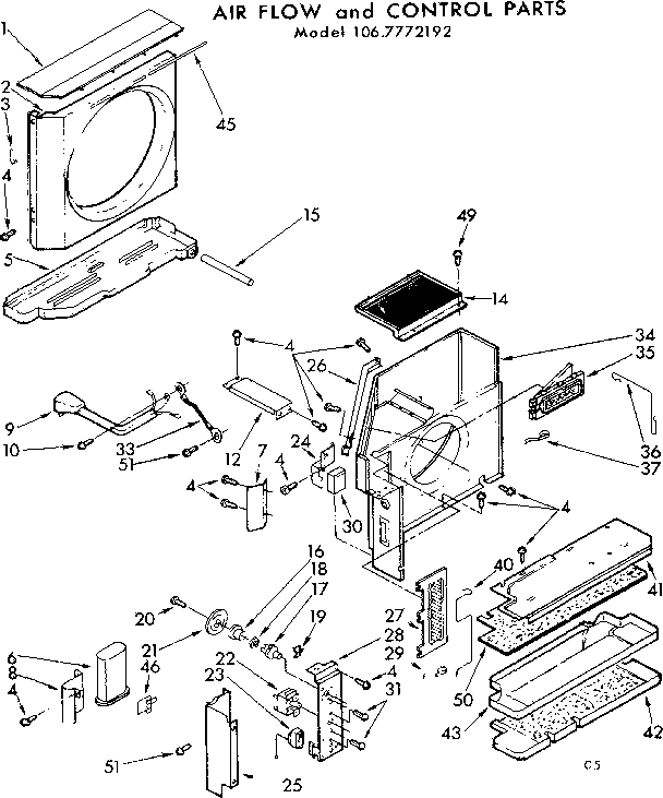 Air flow and control parts
