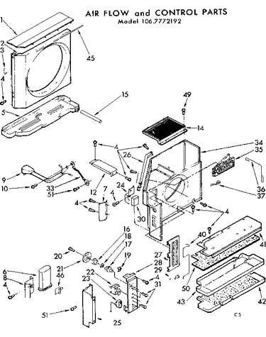 Air flow and control parts
