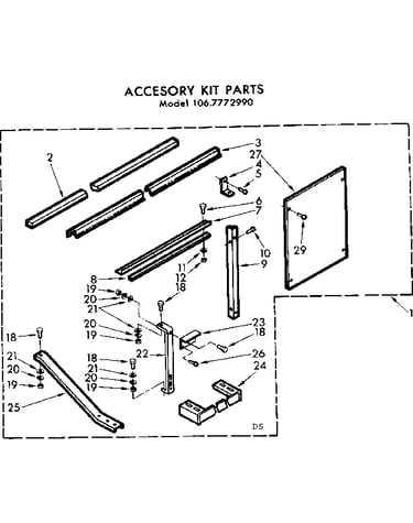 Accessory kit parts