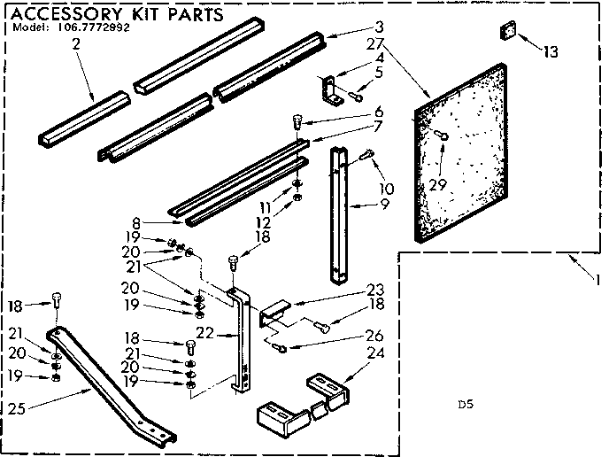 Accessory kit parts