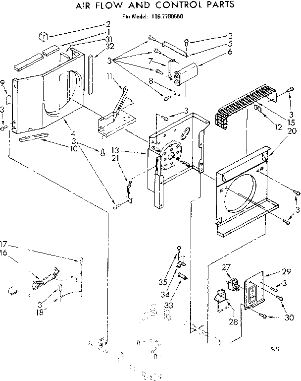 Air flow and control parts