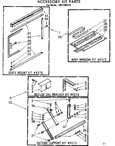 Accessory kit parts