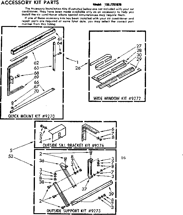 ACCESSORY KIT PARTS