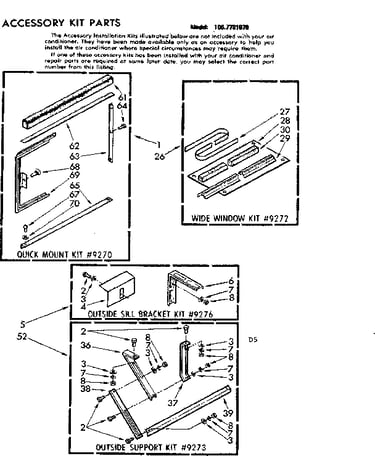 Accessory kit parts