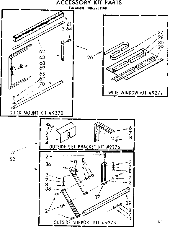 Accessory kit parts