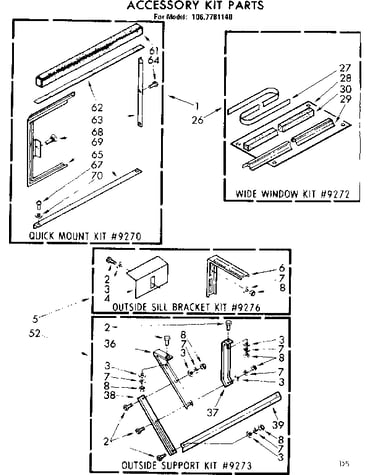 Accessory kit parts