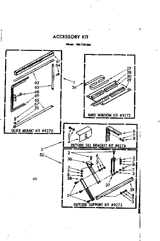 Accessory kit parts