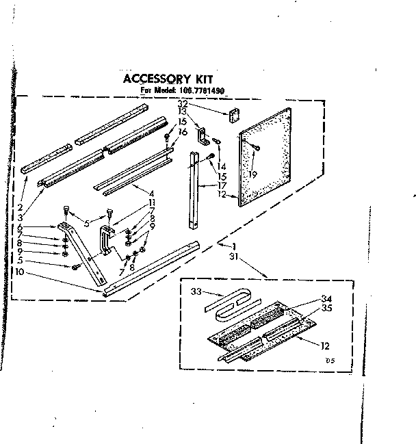 Accessory kit parts