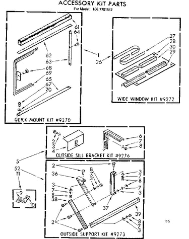 Accessory kit parts