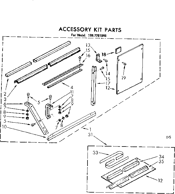 Accessory kit parts