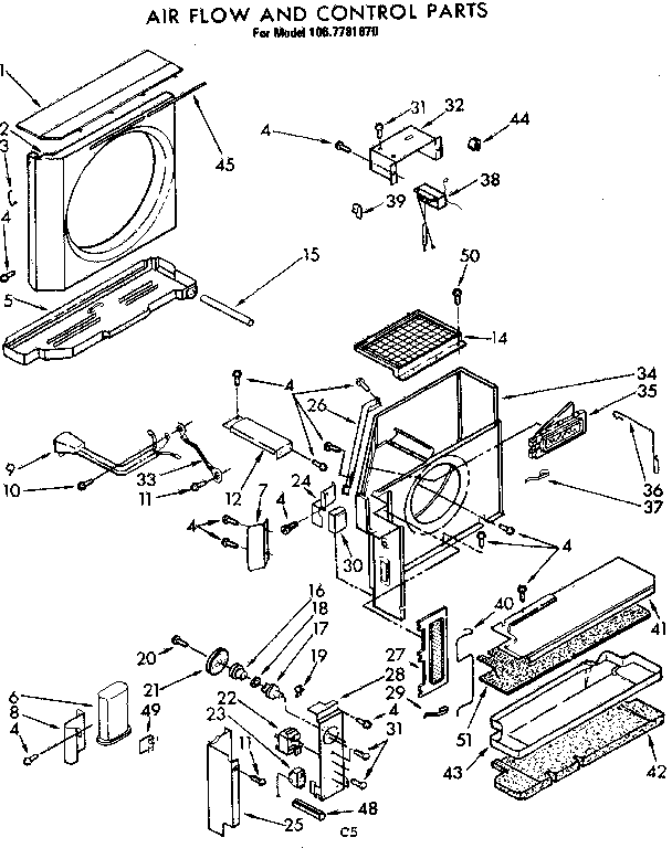 Air flow and control parts