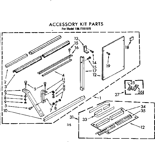 Accessory kit parts