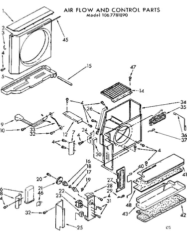 Air flow and control parts