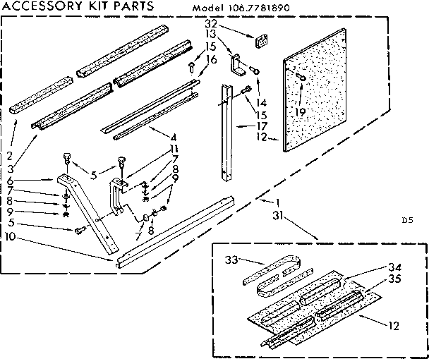 Accessory kit parts