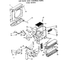 Kenmore 1067782192 air flow and control parts diagram