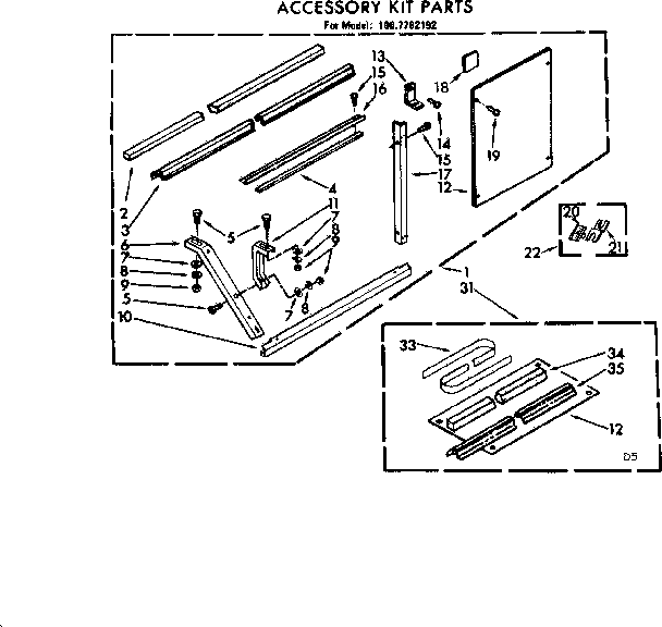 Accessory kit parts