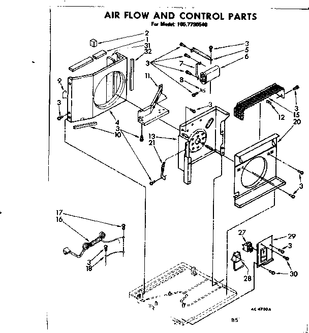 Air flow and control parts