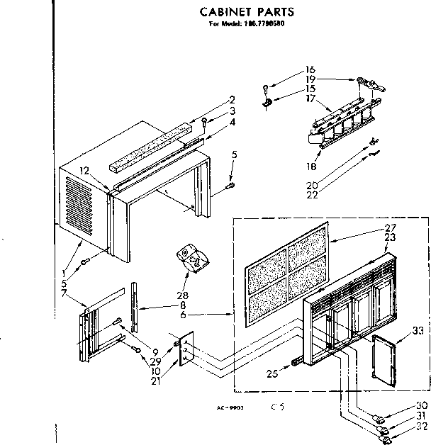 Cabinet parts