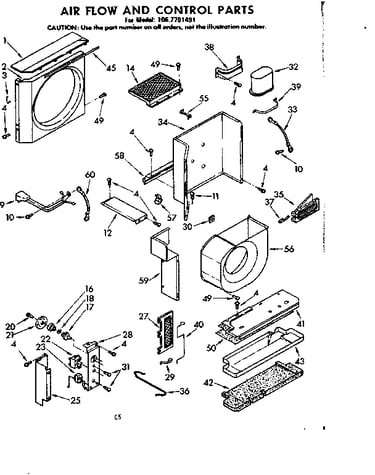 Air flow and control parts