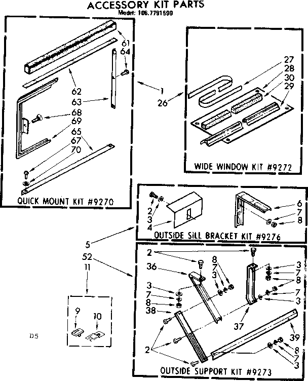 Accessory kit parts
