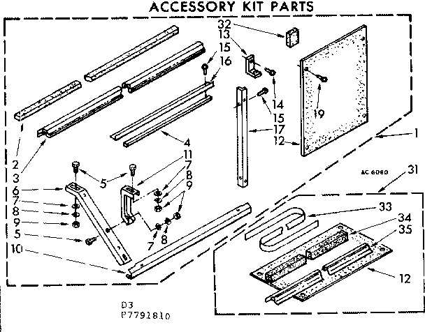 Accessory kit parts