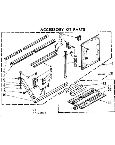 Accessory kit parts