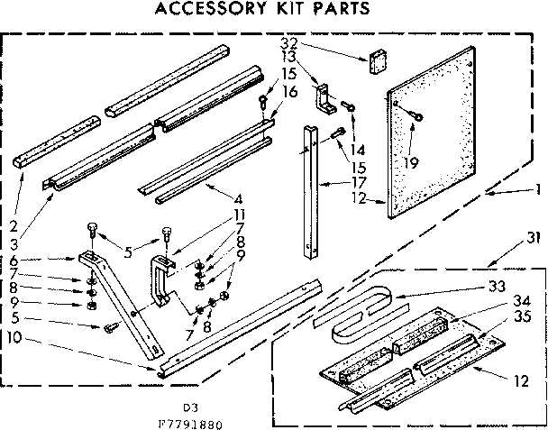 Accessory kit parts
