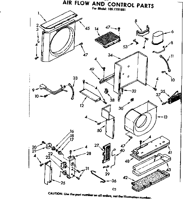 Air flow and control parts