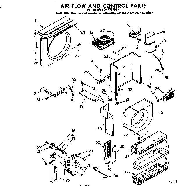 Air flow and control parts