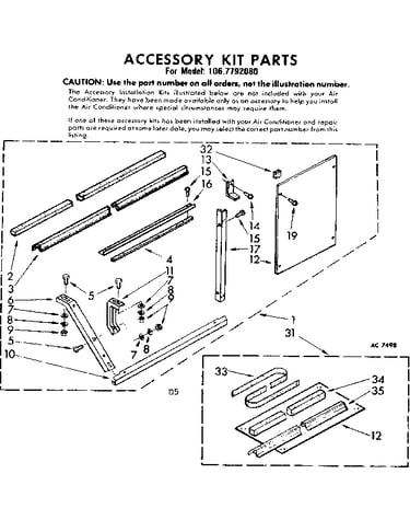 Accessory kit parts