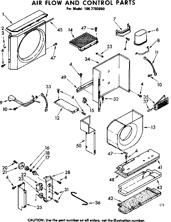 Air flow and control parts