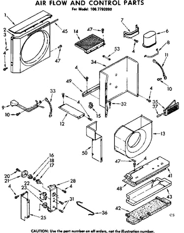 Air flow and control parts