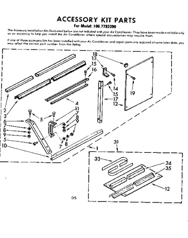 Accessory kit parts